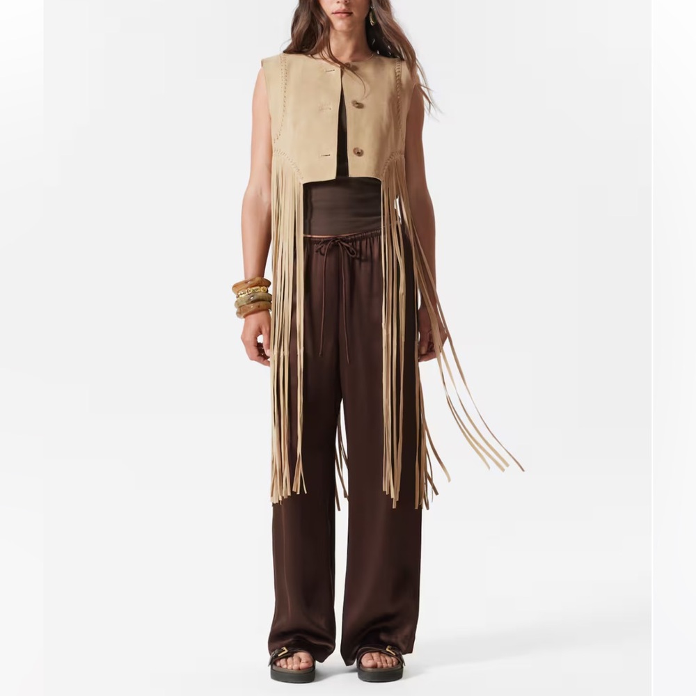& Other Stories Brown Wide-Leg Pants